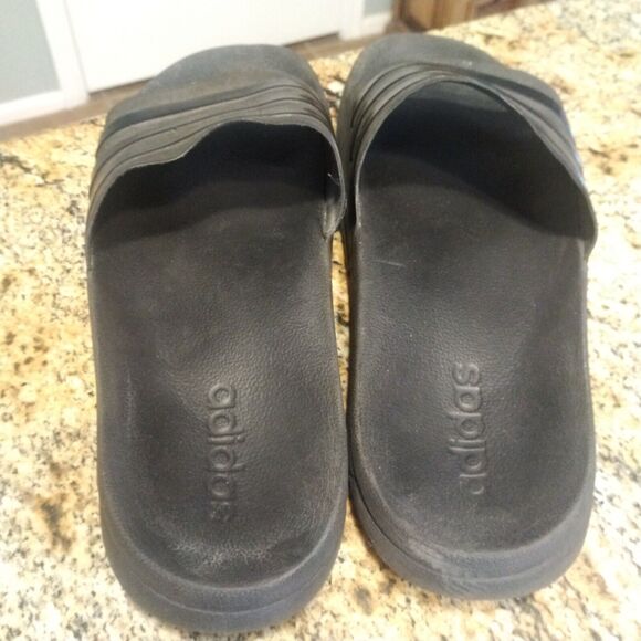 Adidas Adilette Shower Slide 3-Stripes Core Black Slip On Sandals GZ3772 Size 14 - Picture 4 of 9